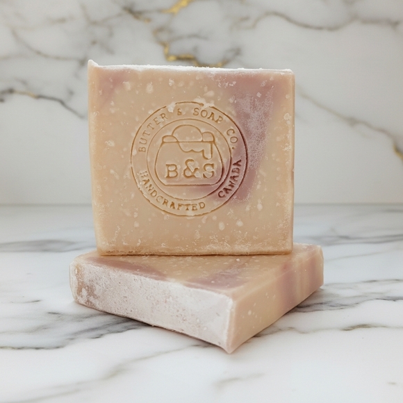 Coconut & Shea Exfoliating Bar- Peach+Pink Salt (Pack of 2) - Picture 2 of 3